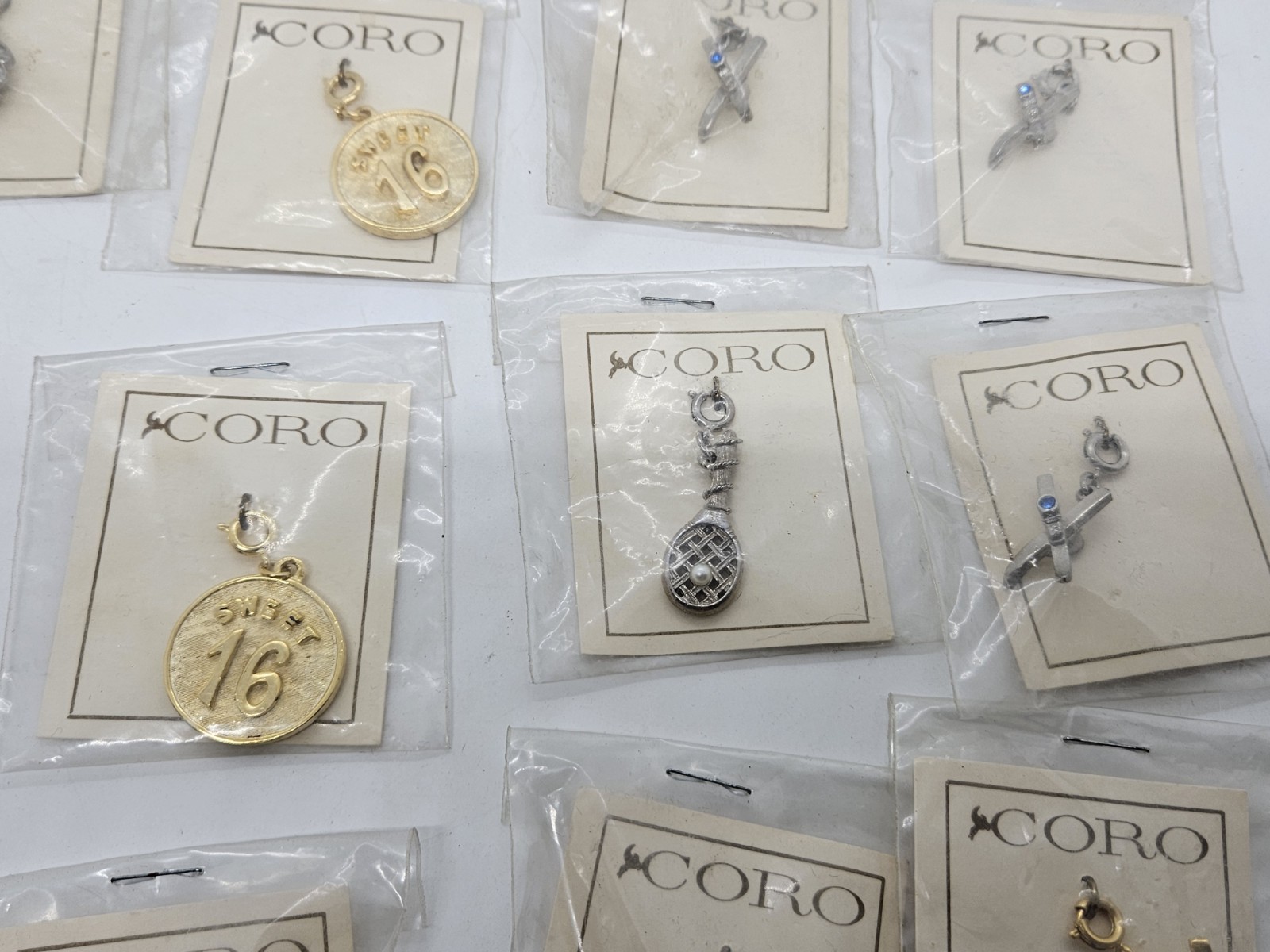Vintage Lot NOS New Unused CORO Necklace Jewelry Pendants w/Original Packaging