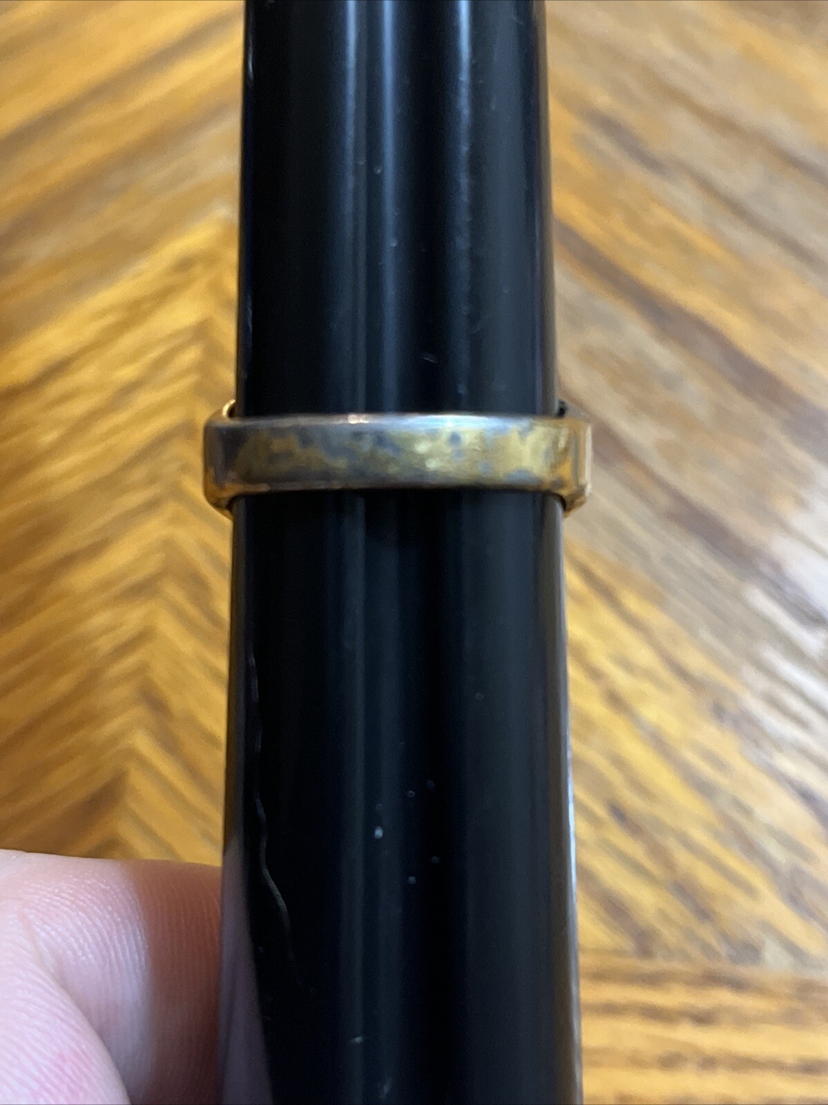 Vintage Ring 18 K HGE Gold With Gemstone Size 12 See Pics Heavy Wear