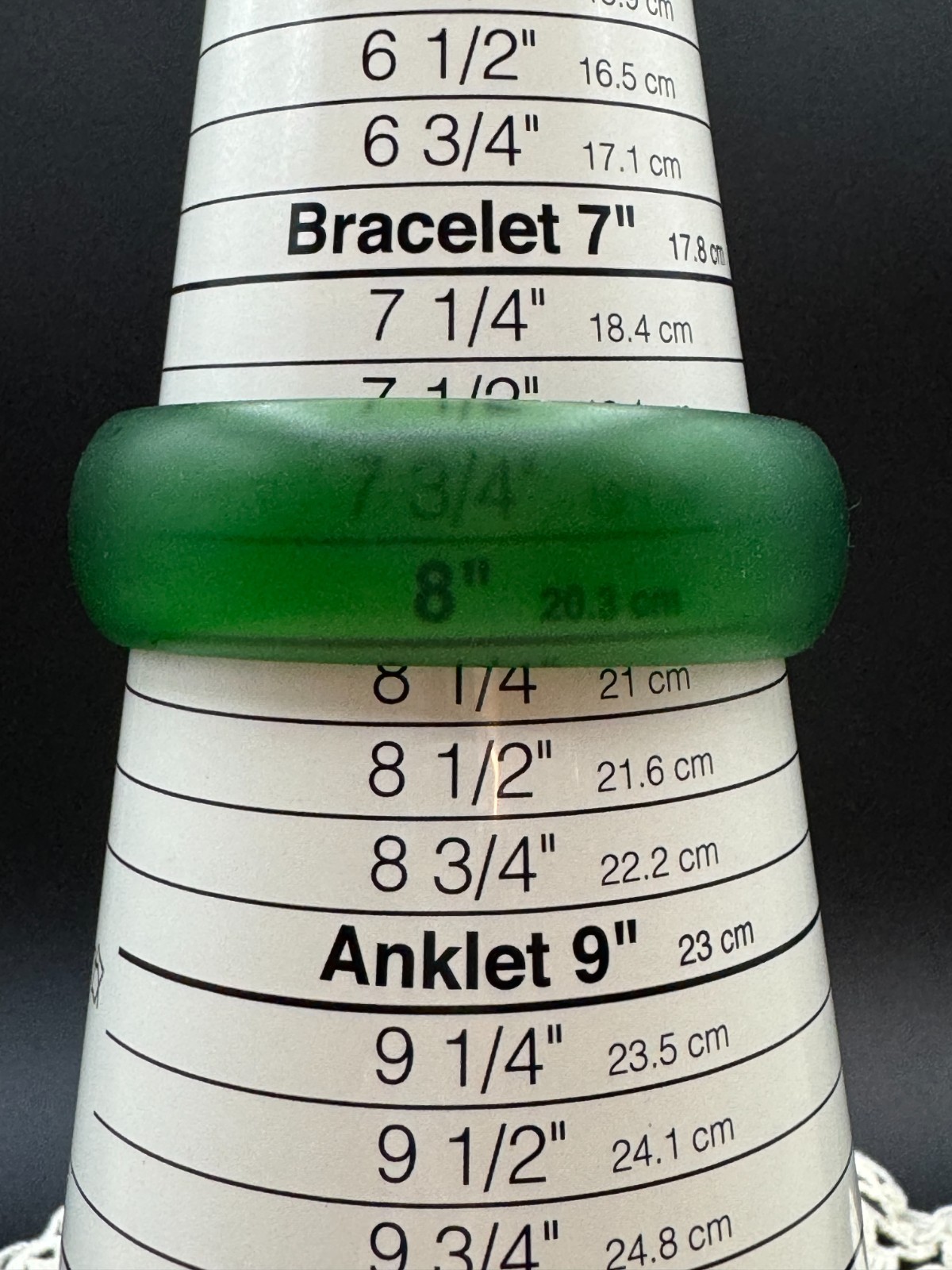 Vtg 1950s Translucent Spinach Green Lucite Dome Bangle Bracelet Seamless MCM