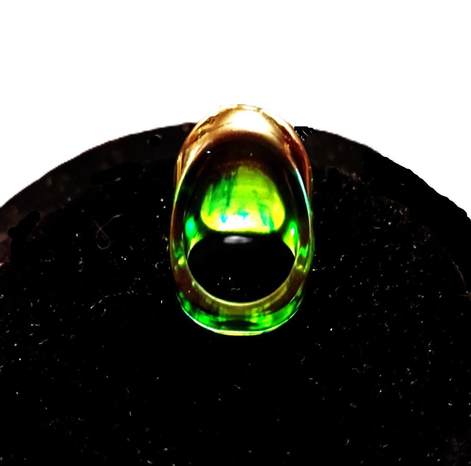 vintage 1960’s Green Lucite Bubble Dome Ring size 8.5