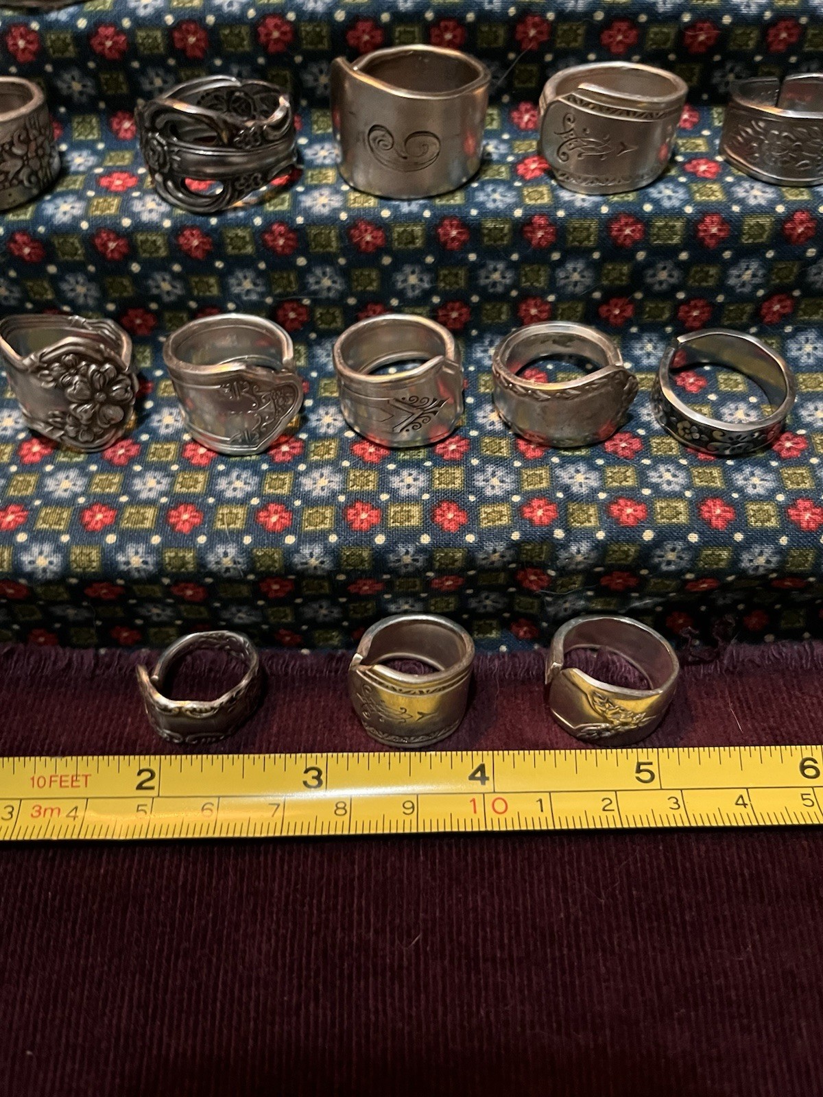 Spoon Ring Lot Of 18-Silver Plated & Stainless Steel Antique & Modern