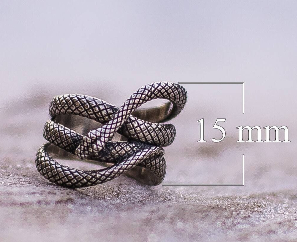 Snake Pattern Style Ring Gift Ring For Her 925 Silver plated Royal Vintage Ring