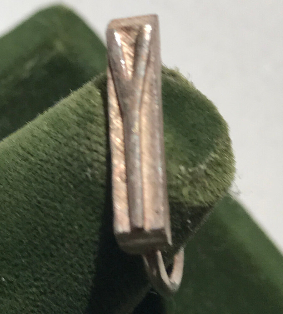 Vintage Sterling Silver Stamped Typebar Monogram “Y” Ring Size 6 ADJUSTABLE