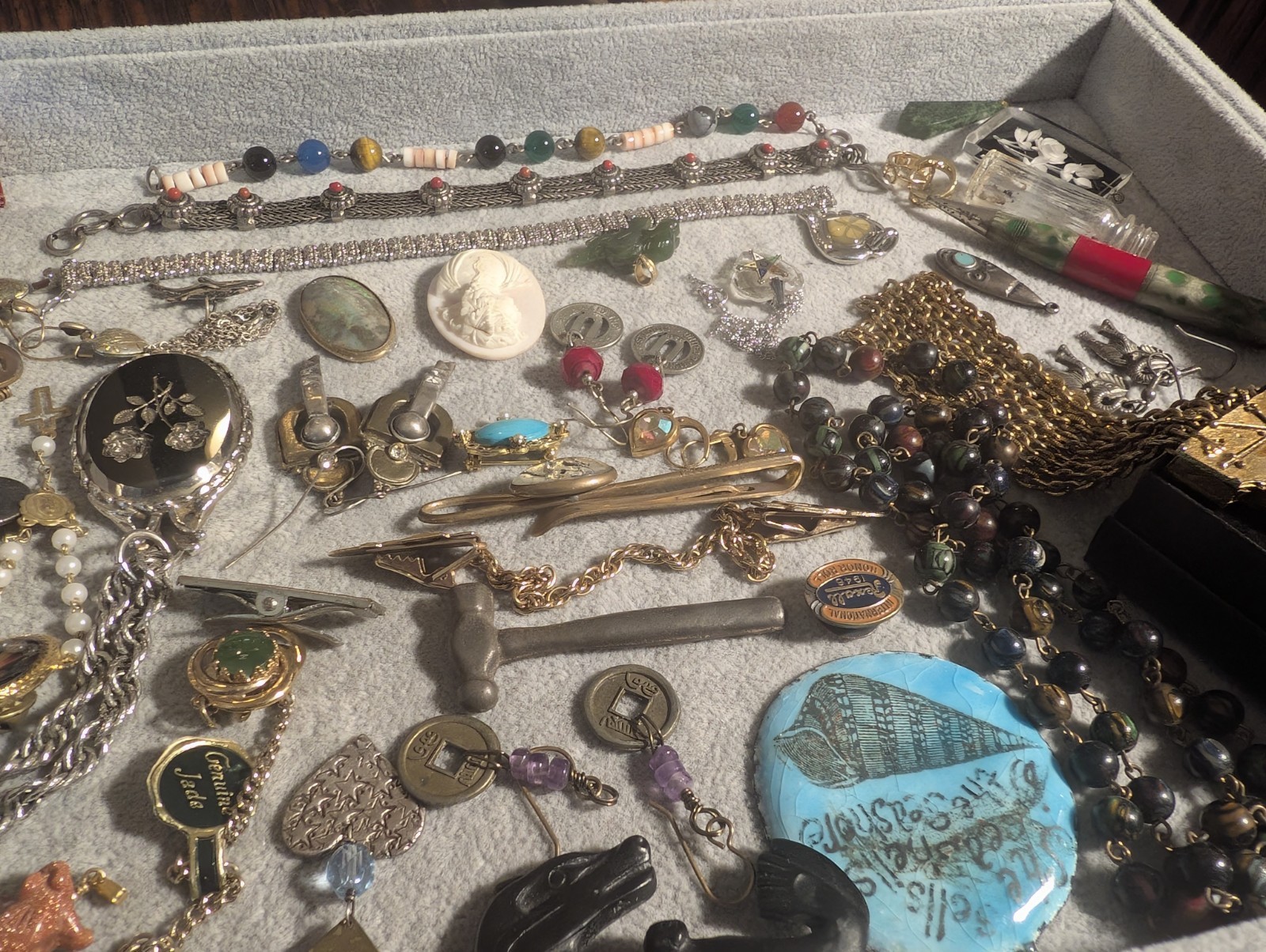 43 Vintage Unusual Wearable Collectible Craftable Jewelry & Nice Items Lot! 925