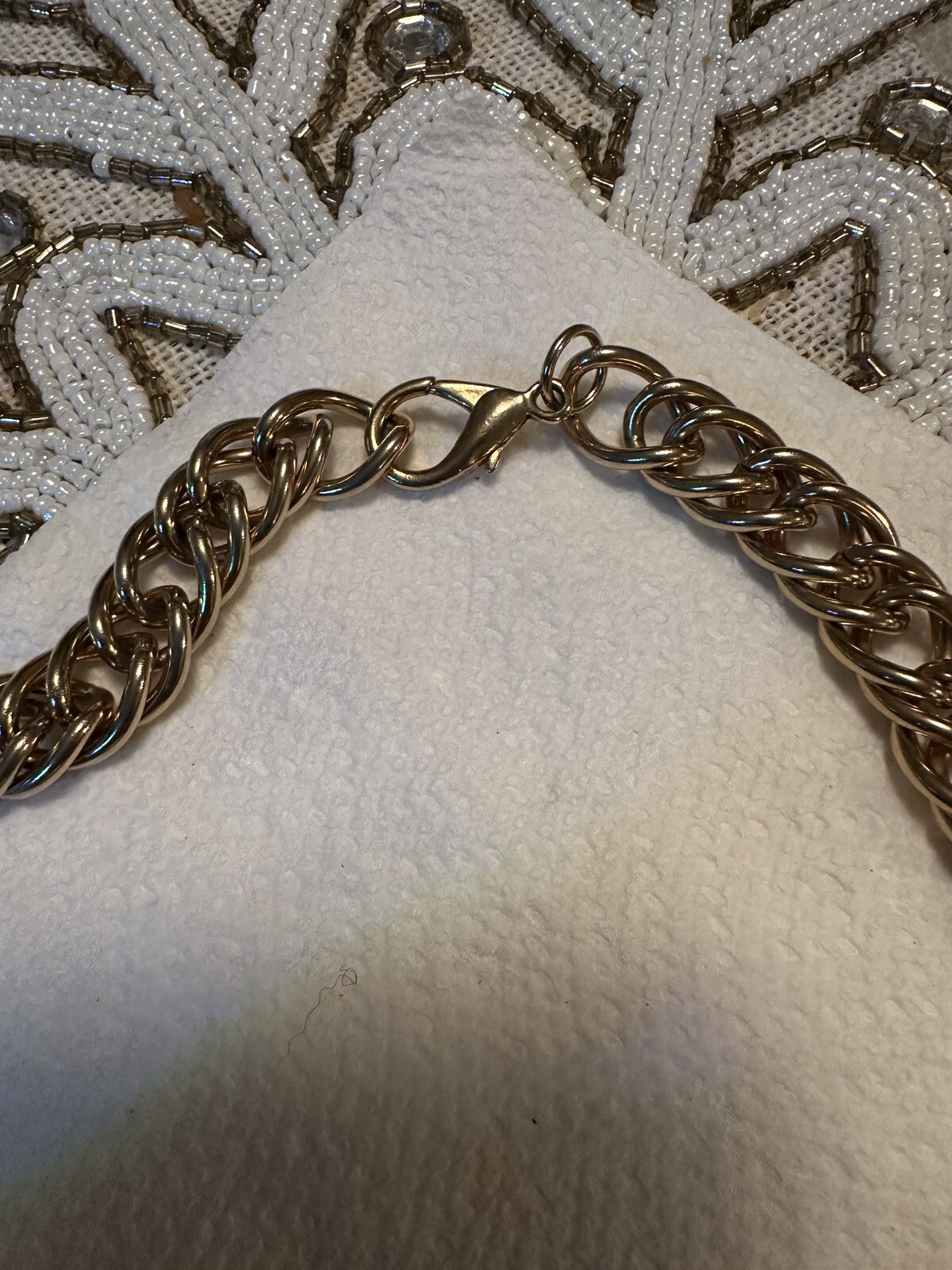 VTG 18” WIDE GOLD PLATED CHAIN NECKLACE – Costume Jewelry