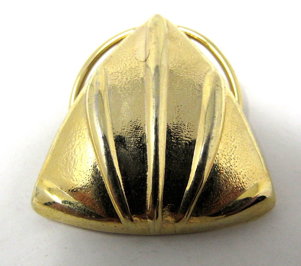 Kathie Lee Scarf Holder Clip Triangle Gold Tone Slide Dressy New US Seller sl