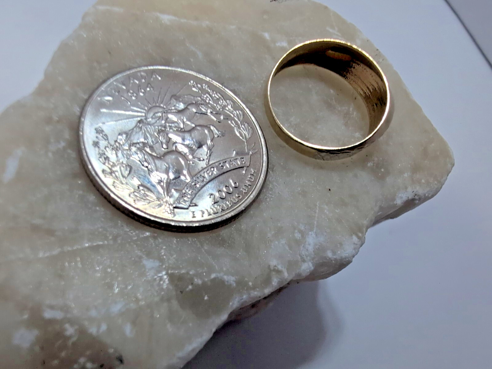 14k VTG 6-see pics Textured Yellow White Gold Ring Vtg 1.88 Grams