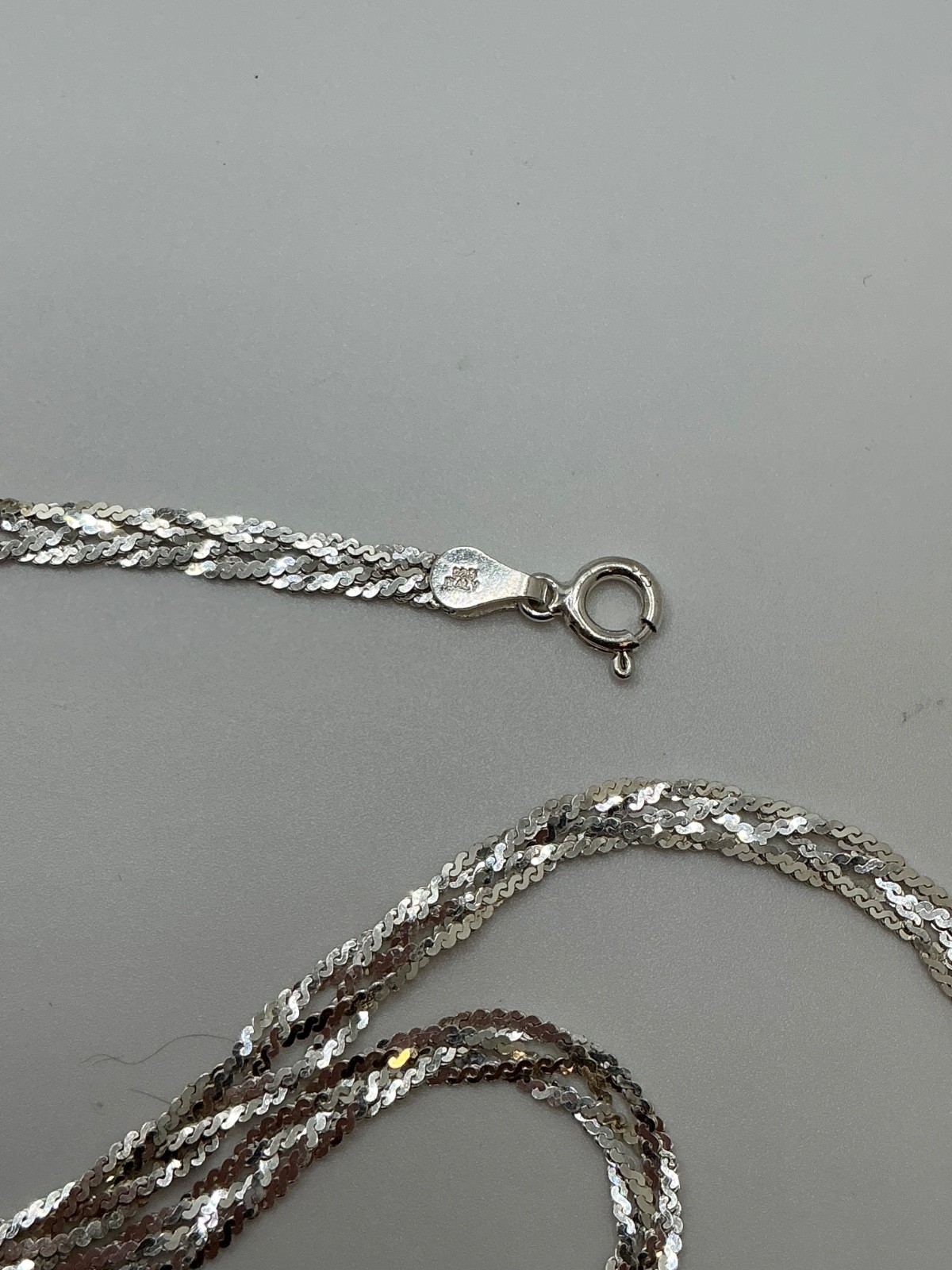 Sterling Silver ITALY 4mm Braided Herringbone Chain 24″ Necklace – 9.71g