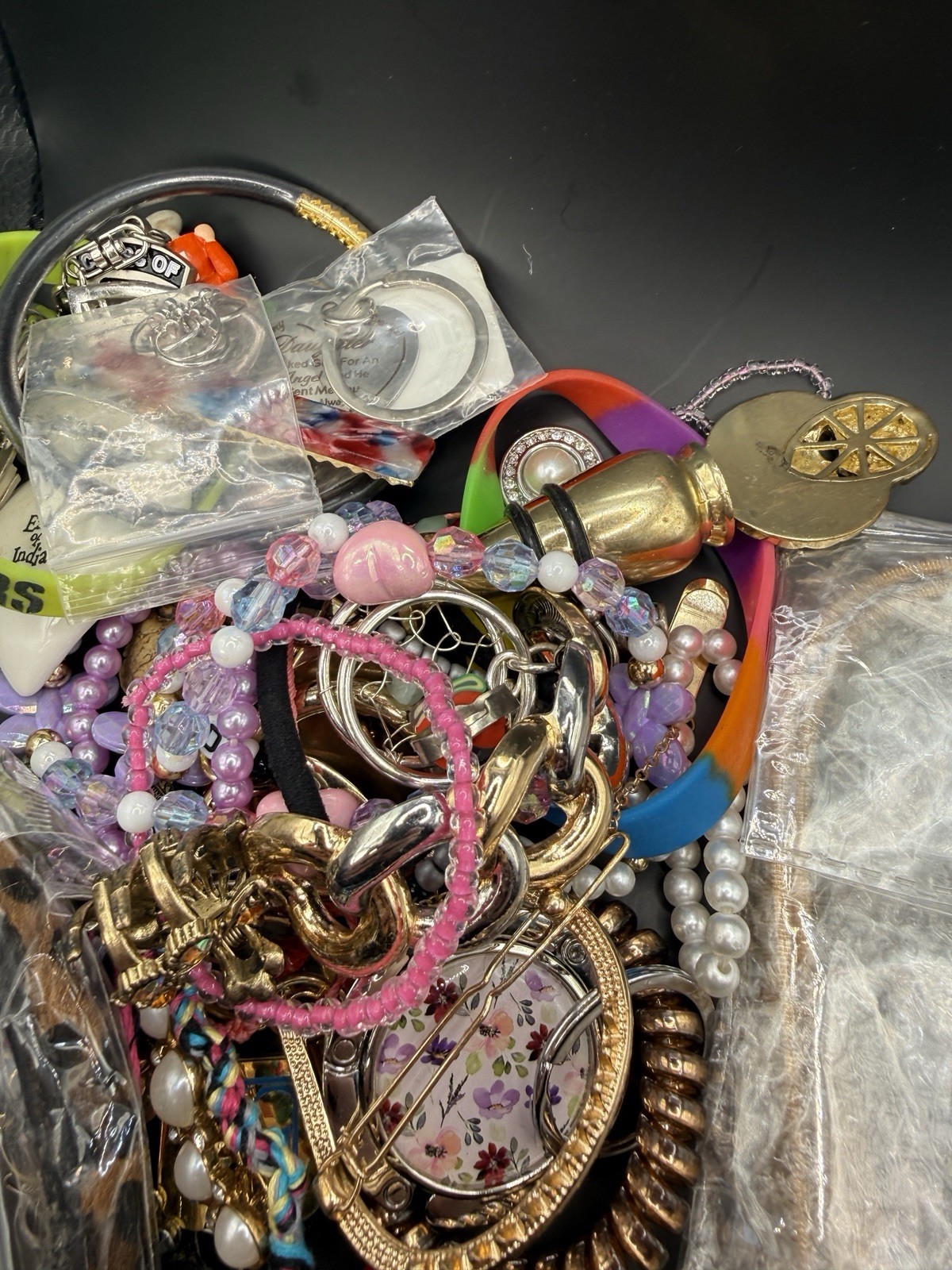 1 lb Lot Vintage & Modern Jewelry “Tangents” Bracelets Beads Junk And MORE