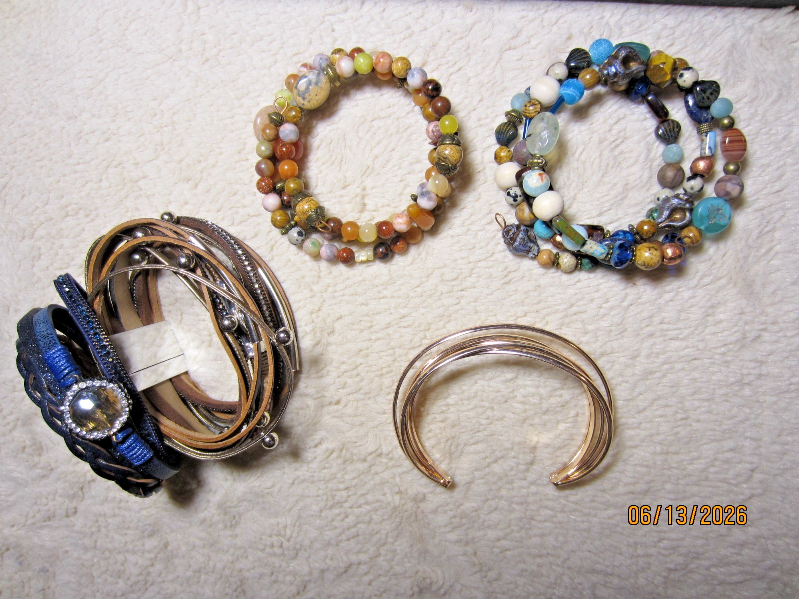 Mixed Lot ALL Bracelets Vintage/Modern Bangles Gemstone Wrap Signed Rhinestones