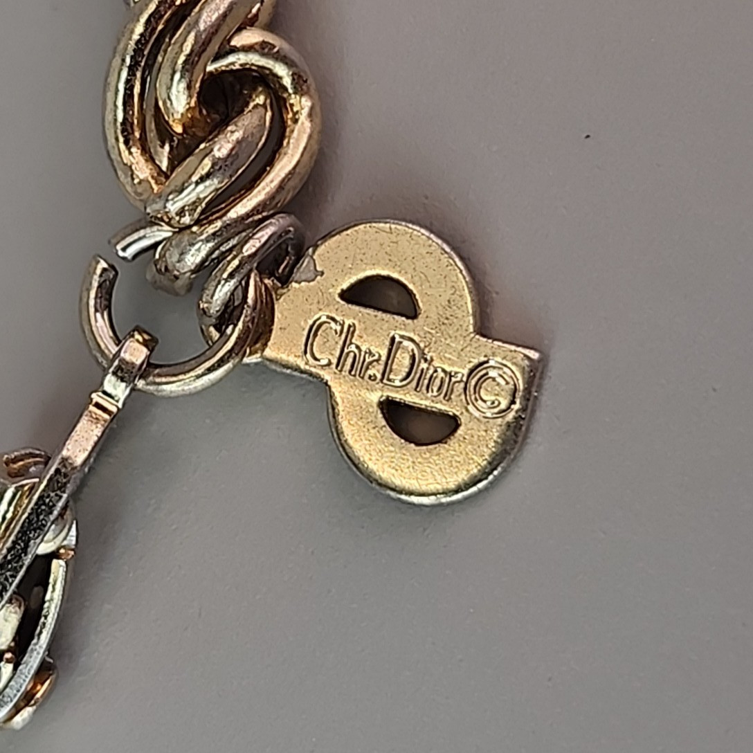 Vintage Christian Dior Rope Chain Necklace 4mm SHORT 15″