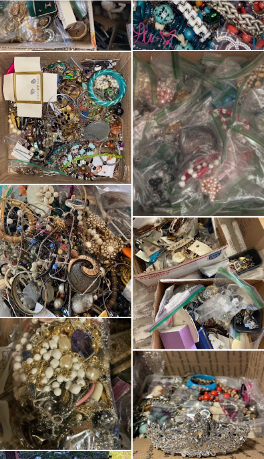 Vintage|Designer|Estate “UNSORTED” Jewelry: 6lbs-8lbs+ Crown! •All Wear •Tangled