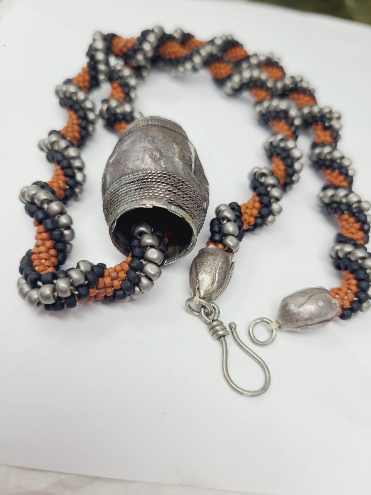 Antique Yemeni Ethnic Bedouin Bead Necklace Glass Beads Yemen African Trade