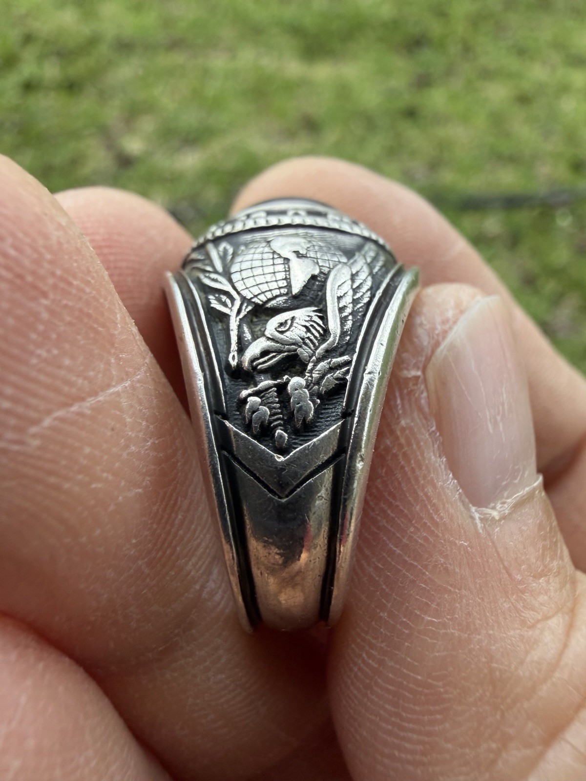 Vintage Military Us Army Returned Class Ring ( 10.4% Palladium)