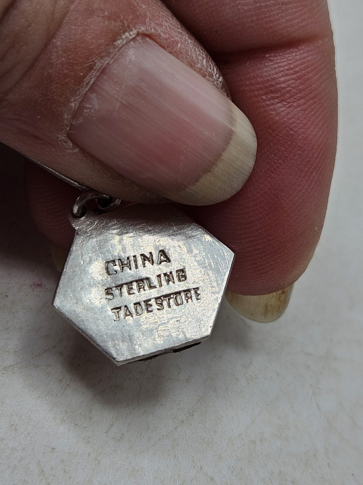Vintage China Export Sterling Silver Panel Bracelet. Signed China, Sterling,