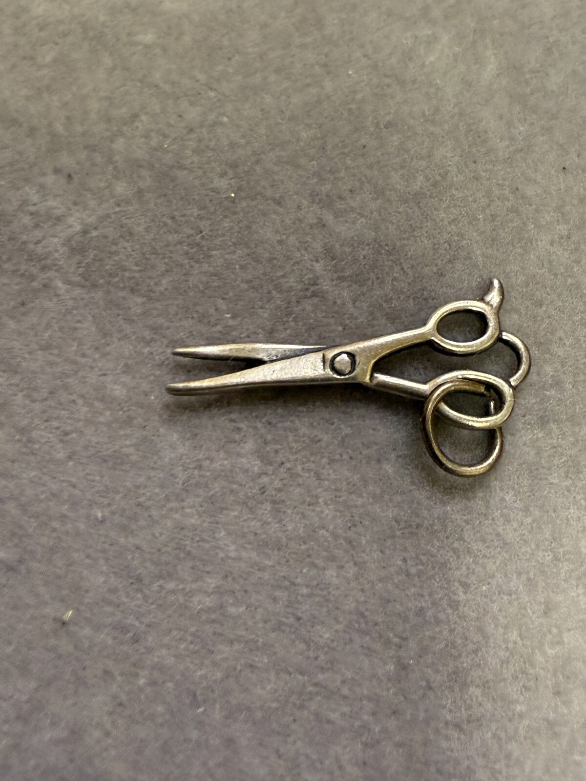 Vintage Scissor Sterling Silver Articulated Decorative Charm Pendant 4819