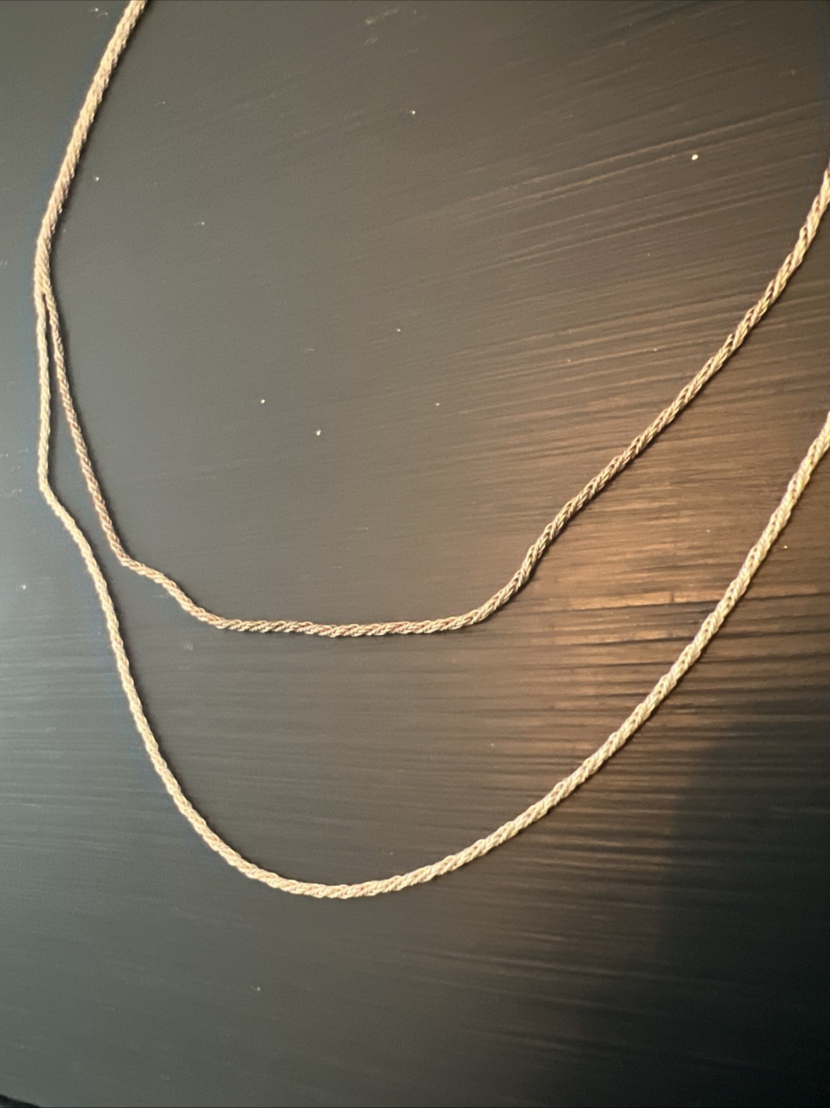 Sterling Silver Vintage Rope Chain Necklace 28 Inches 925 Italy