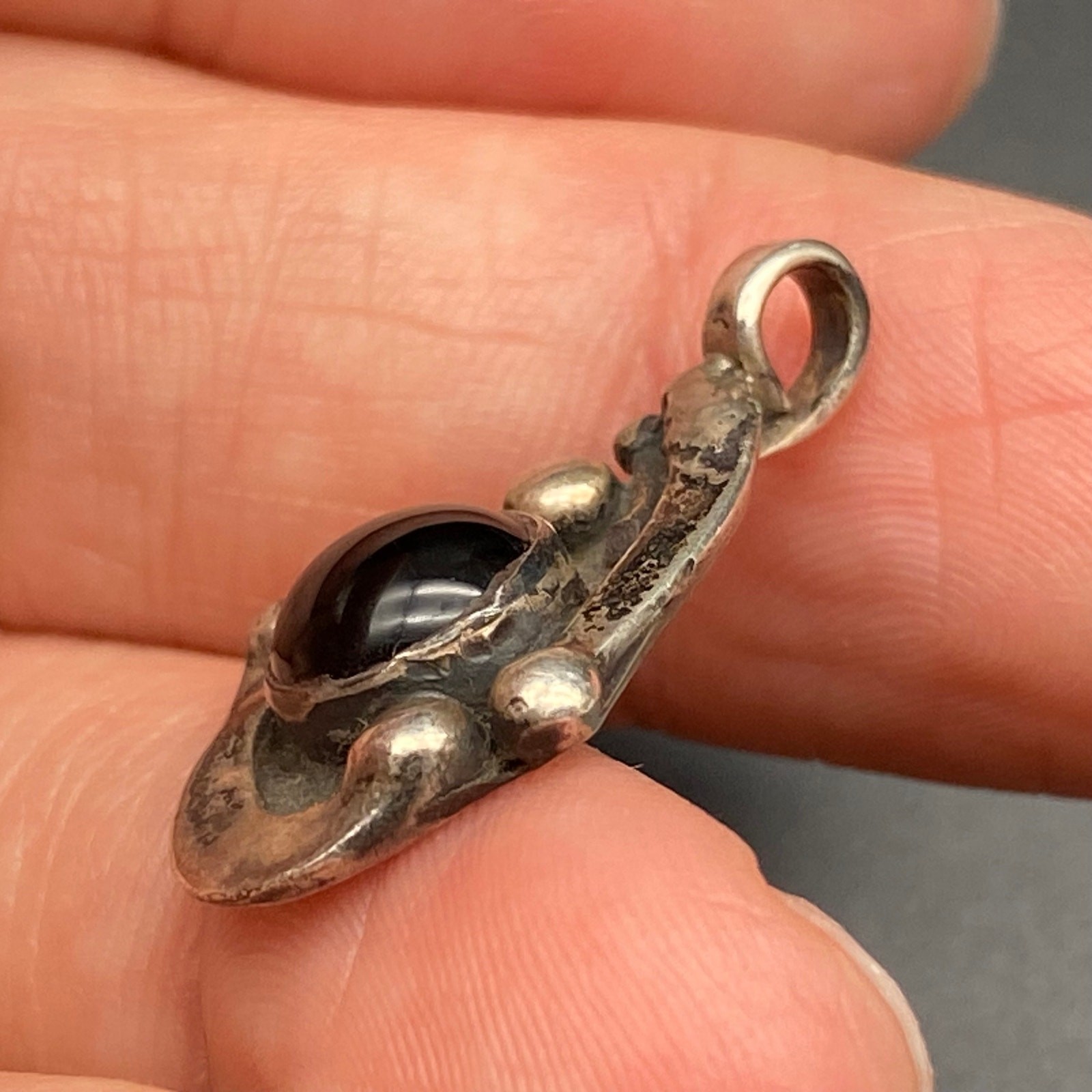 Vintage Brutalist Abstract Sterling Silver Stan Pendant
