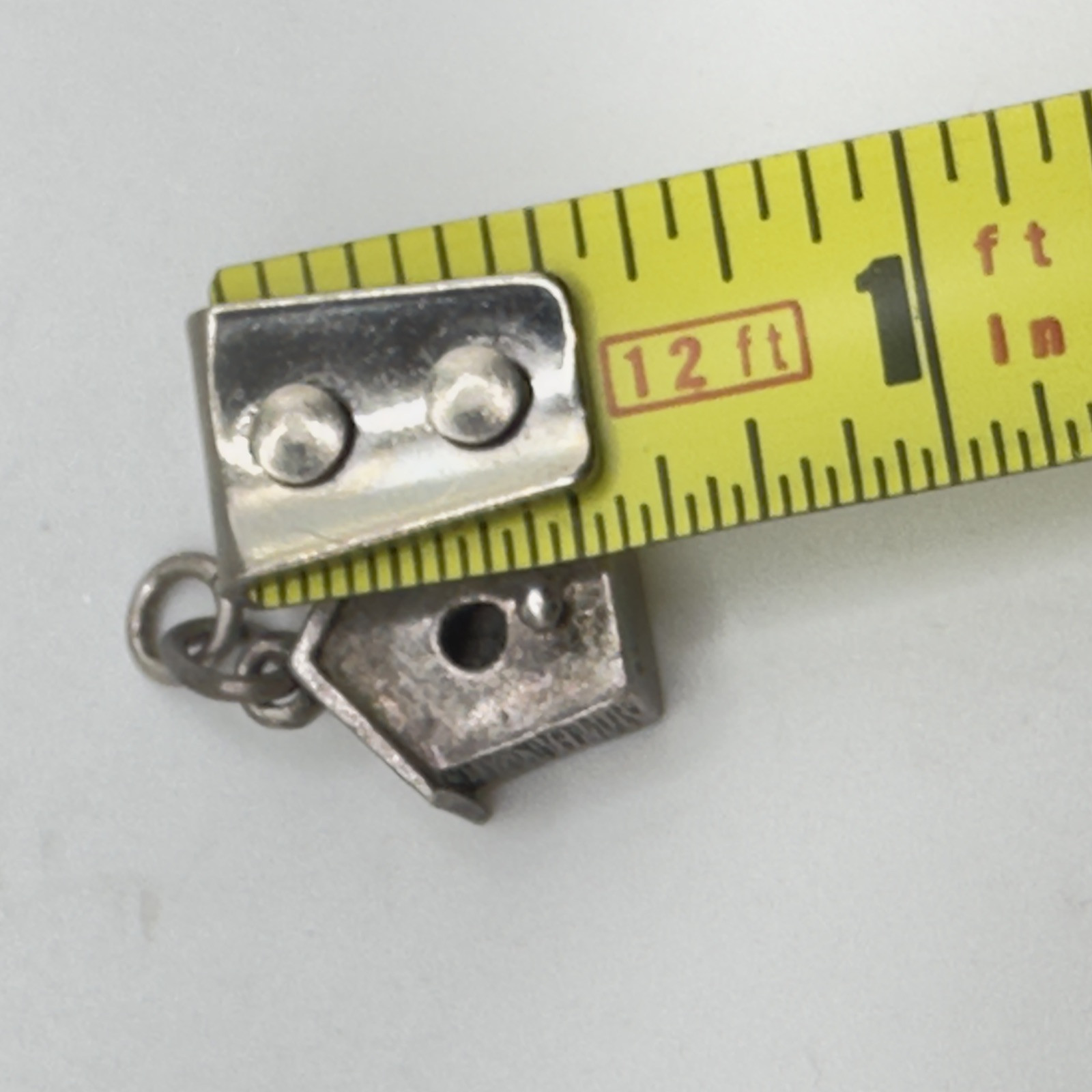 Vintage Sterling Silver Bird House Charm Brown County Silver Co .5 In