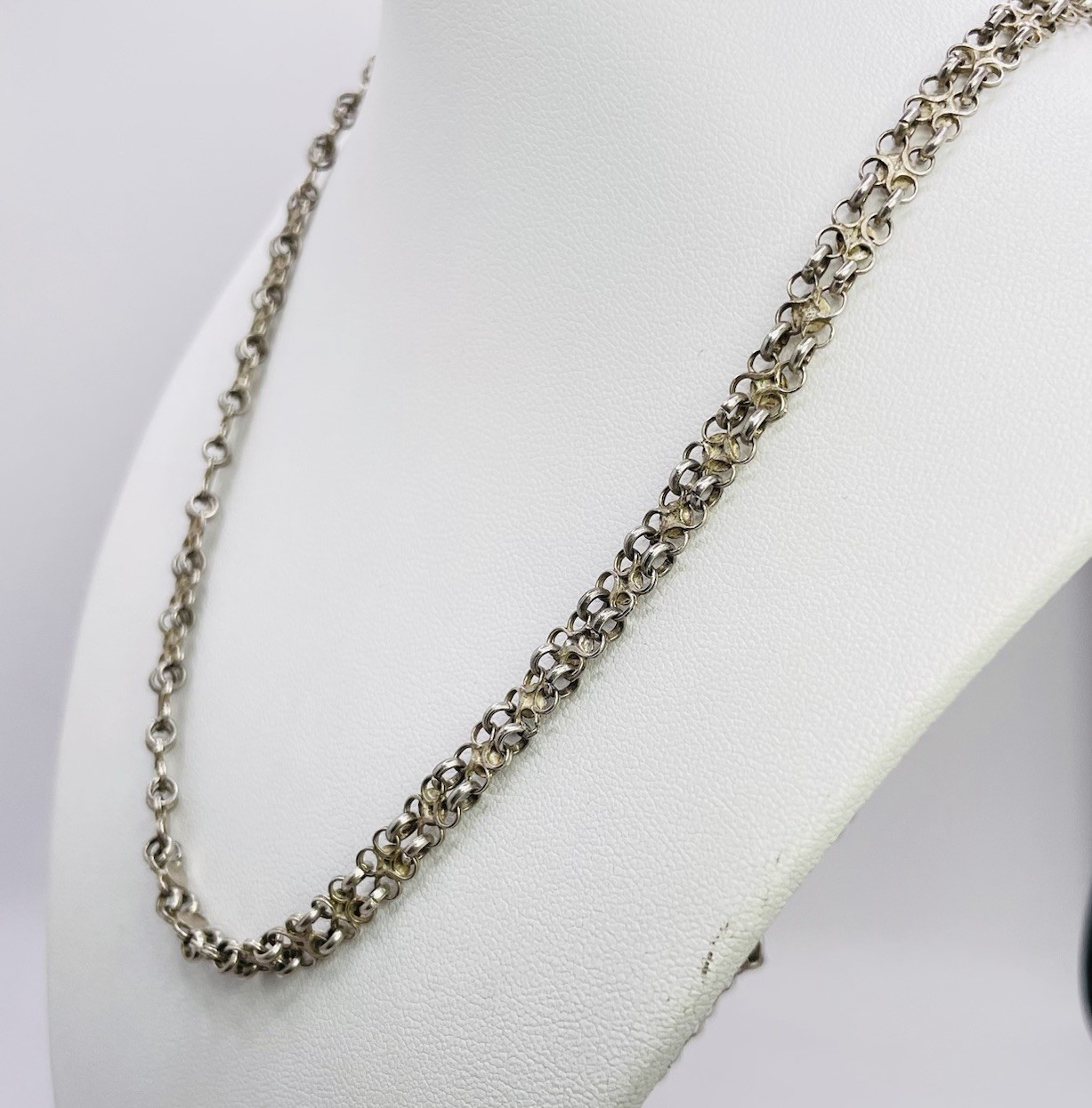 Mirror Link Sterling Silver Chain 25in (19.94g)