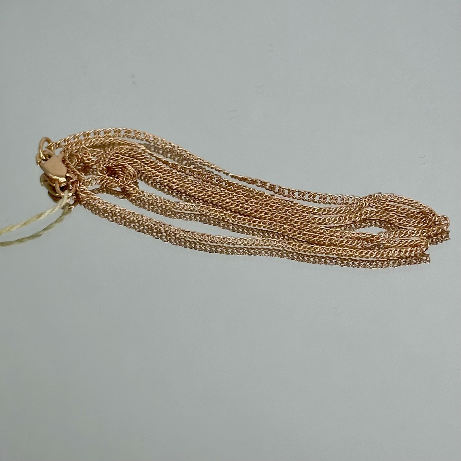 Vintage Original Rose Gold Chain 14K 585 19.69 in 3,35 gr. Factory Tag Ukraine