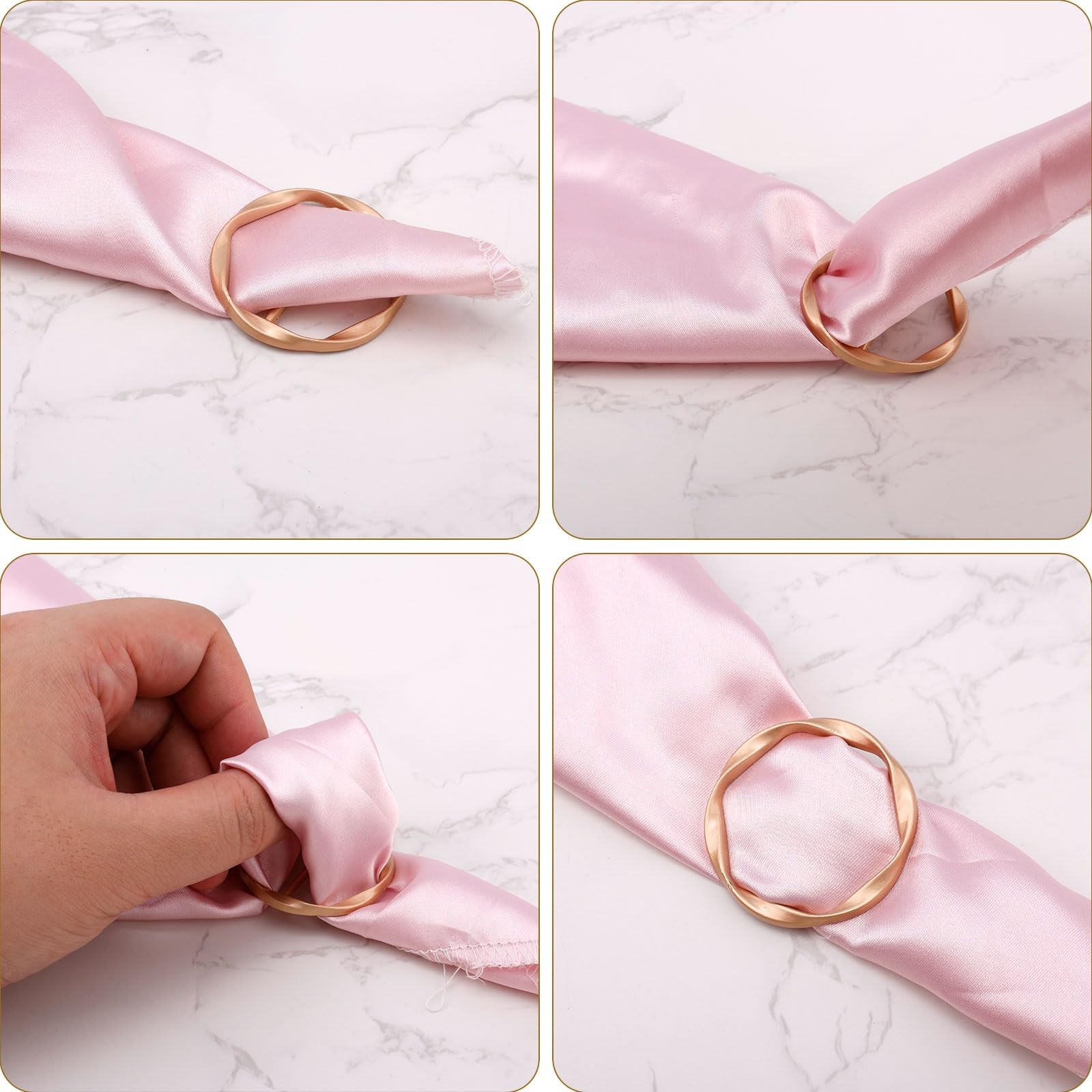 5pcs Scarf Ring Clips, Alloy Metal in 5 Colors Medium, Colorful