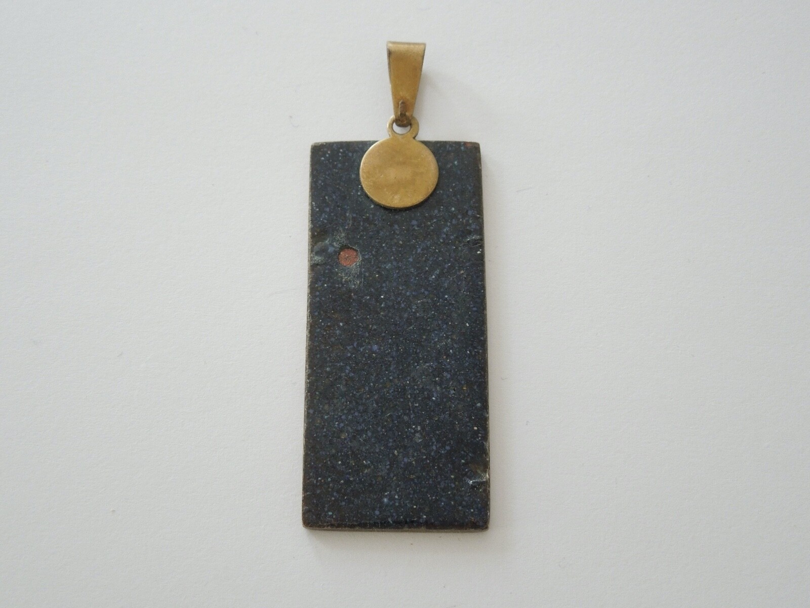 Pendant Brass Copper Enamel Abstract 22.8 G/7.2 X 2.4 Cm