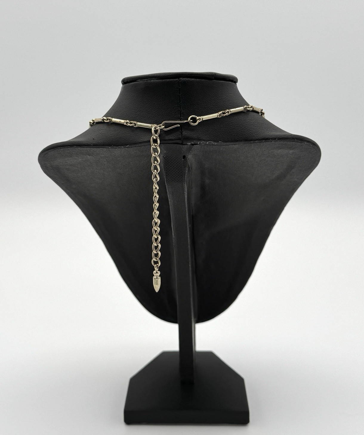 Vintage Coro Thermoset Necklace Blue Gray Leaf Choker Gold Tone Mid Century