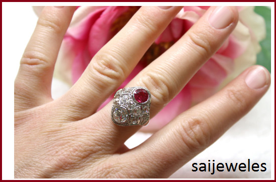 2CT Round Cut Lab-Created 2-Stone Vintage Art Deco Ring Gift 14K White Gold Over