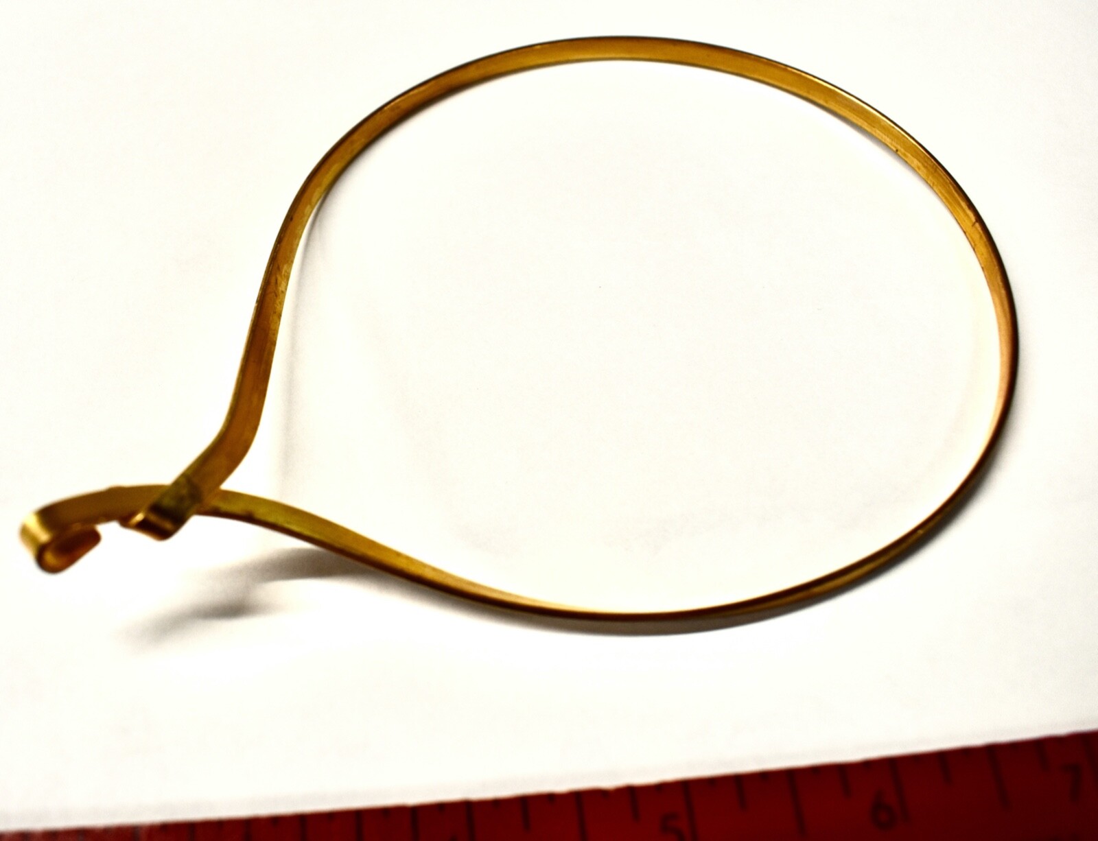 AWESOME FLAT COPPER OR BRASS METAL CHOKER. NECKLACE NECK WIRE PENDANT HOOK