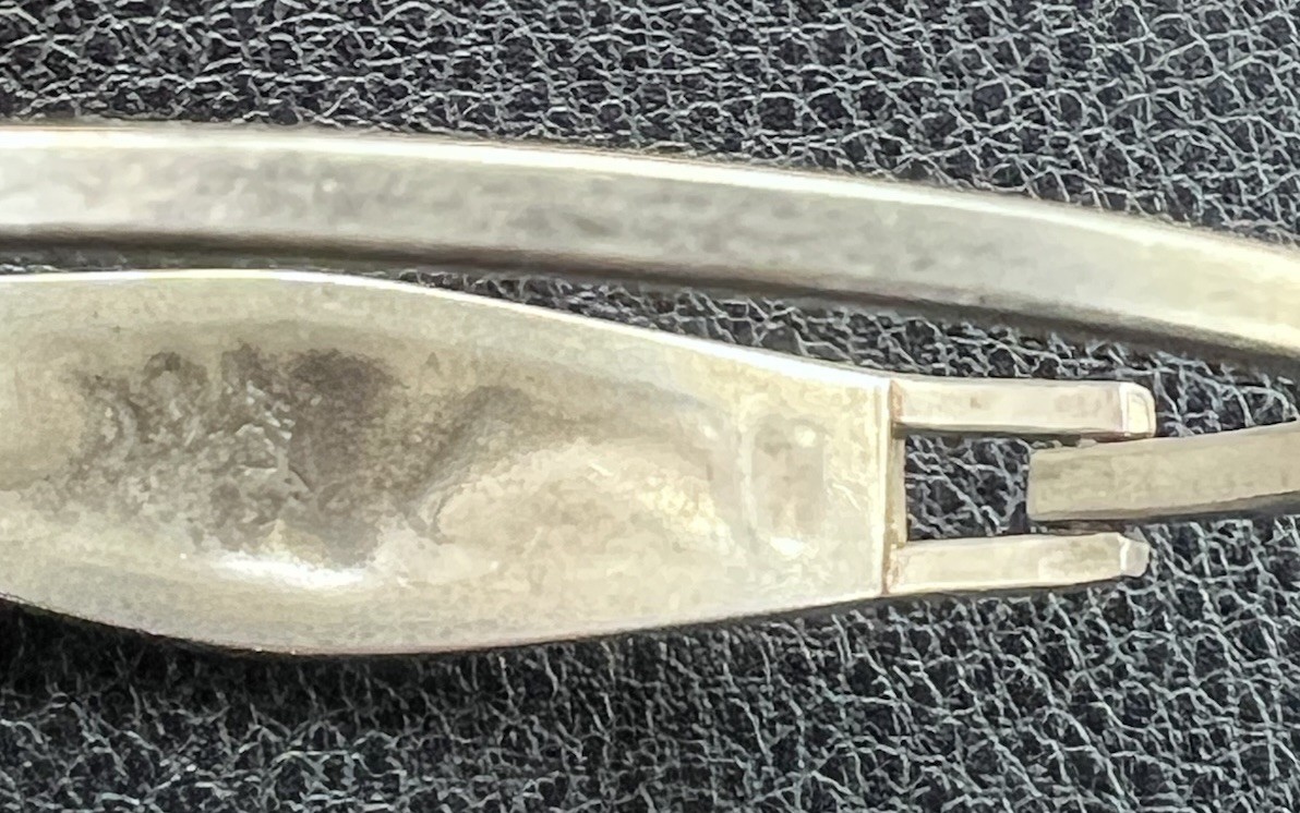 Vintage Silver Bracelet Alpaca Mexico White Floral Hinged Inlay Abalone