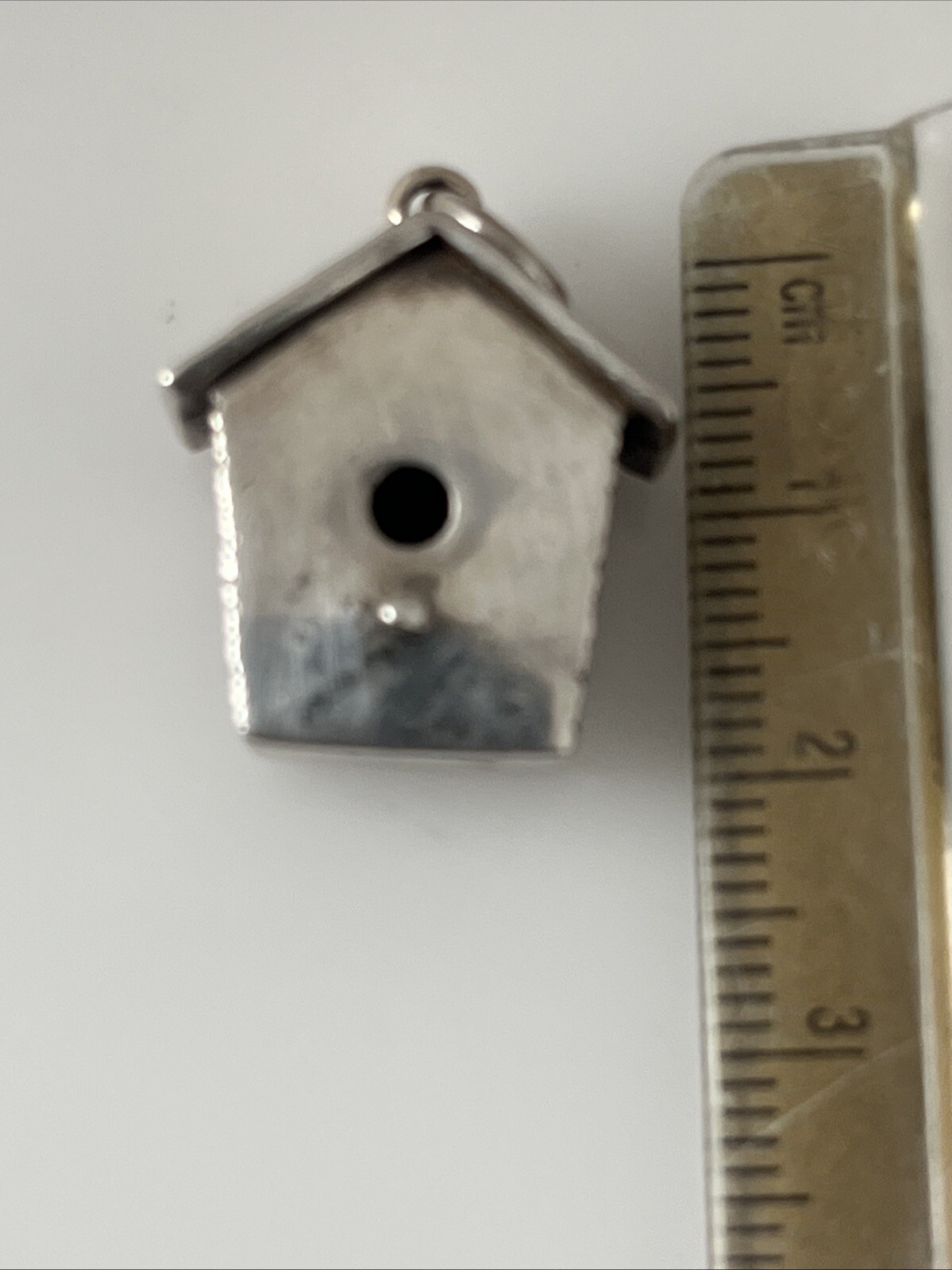 Estate Sterling Silver Brown County Silver Co. Birdhouse Pendant/Charm 7c