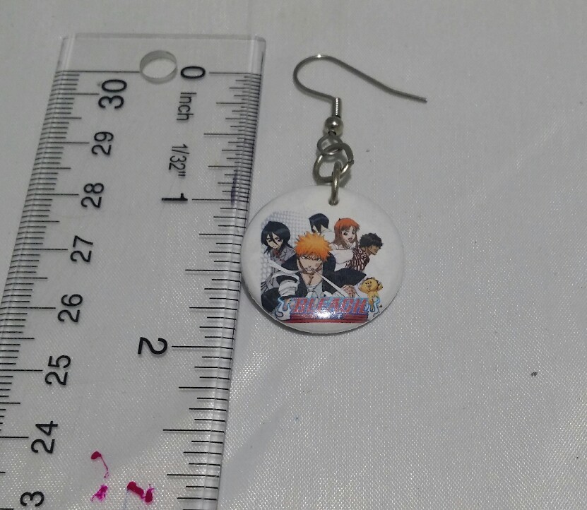 Manga Anime Bleach Button French Hook Pierced Earrings