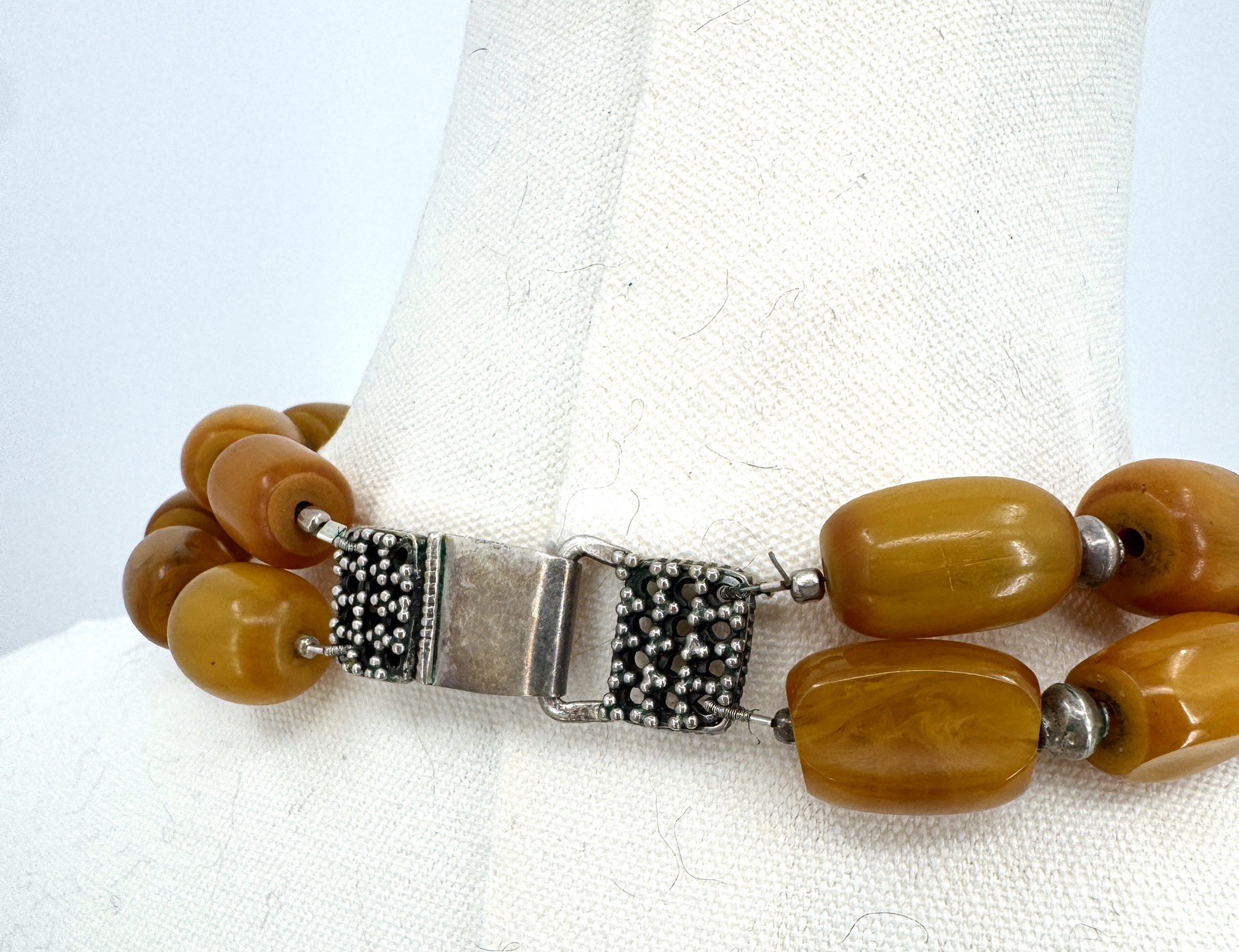 Vintage Estate Statement Chunky Yellow Jasper Necklace