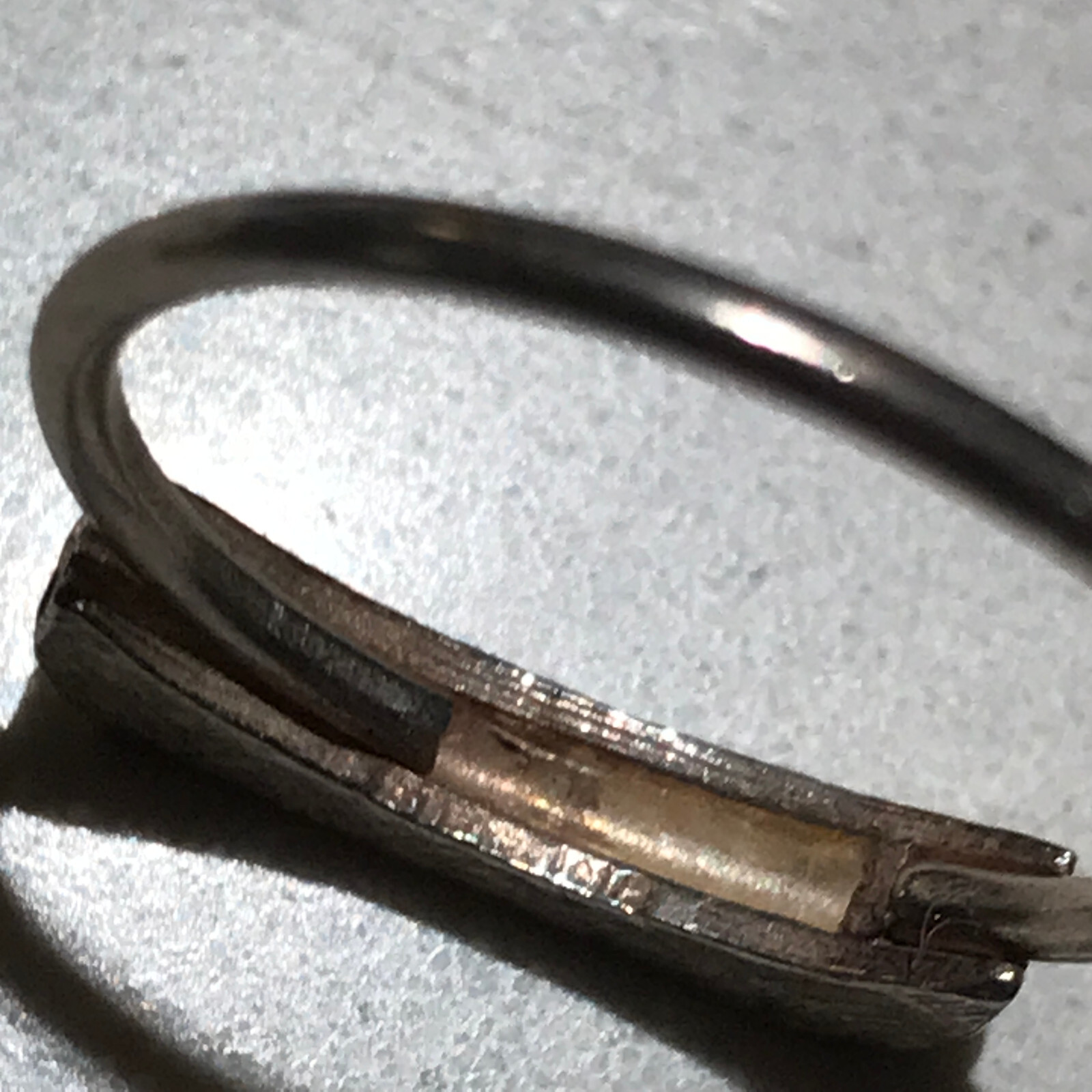 Vintage Sterling Silver Stamped Typebar Monogram “R” Ring Size 6 ADJUSTABLE