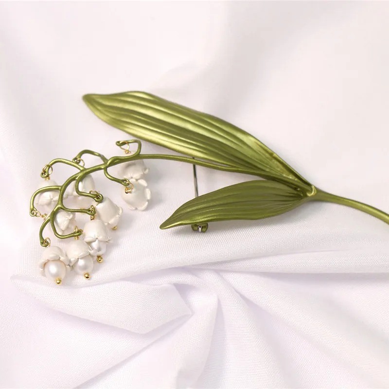 Lily Of The Valley Flower Corsage Brooch Pin Woman Accessories Brooches Jewelry