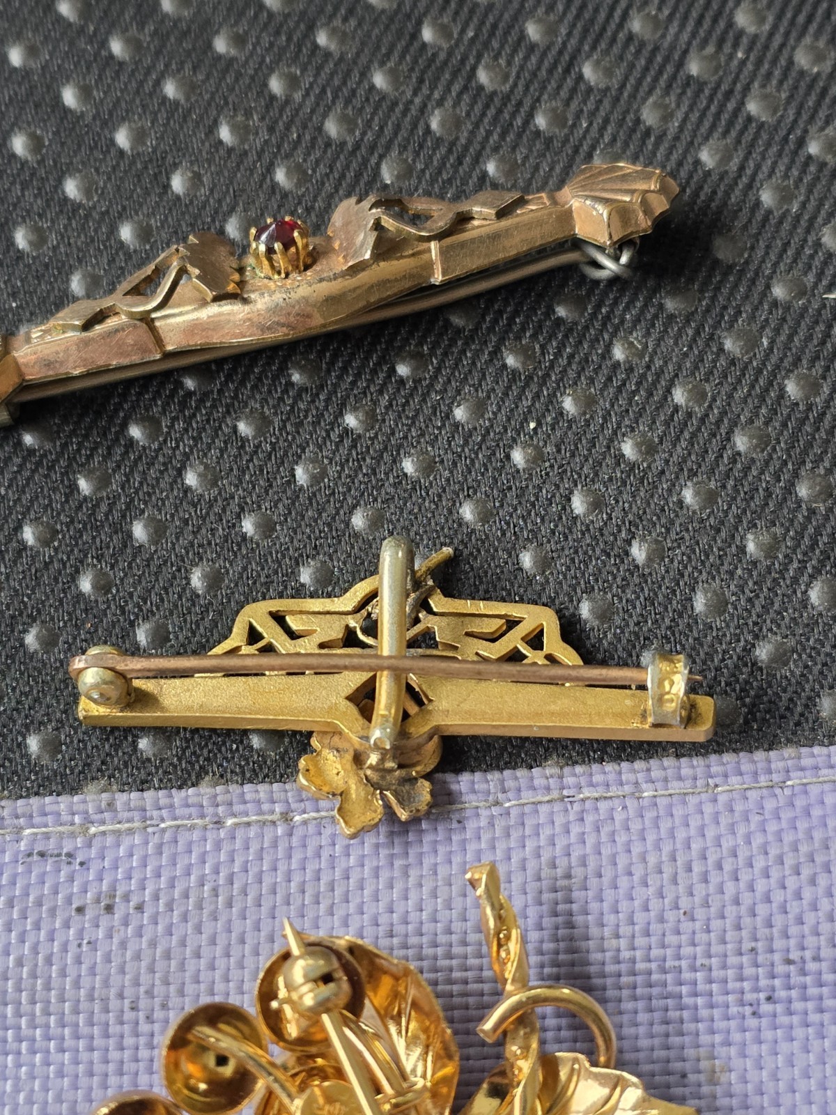 Victorian Gold Filled Brooches Lot Of 3 In Pre Owned Condition #H