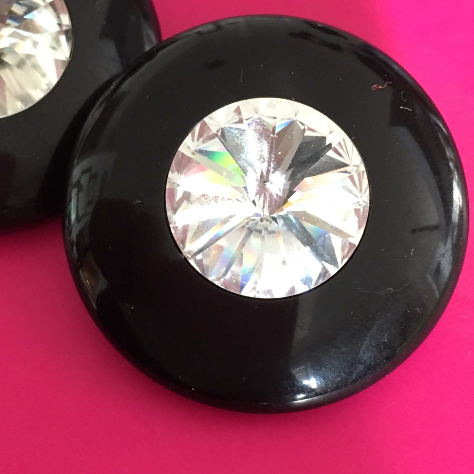 Vintage Rhinestone Clip-On Earrings