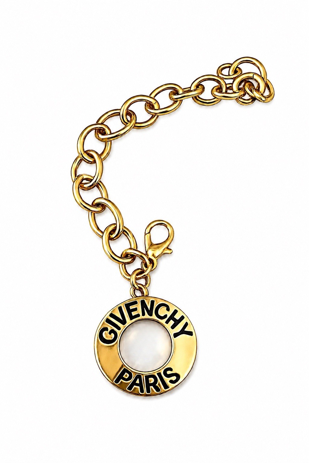 Authentic Givenchy Paris Gold tone charm bracelet PreOwn Excellent Unique Find