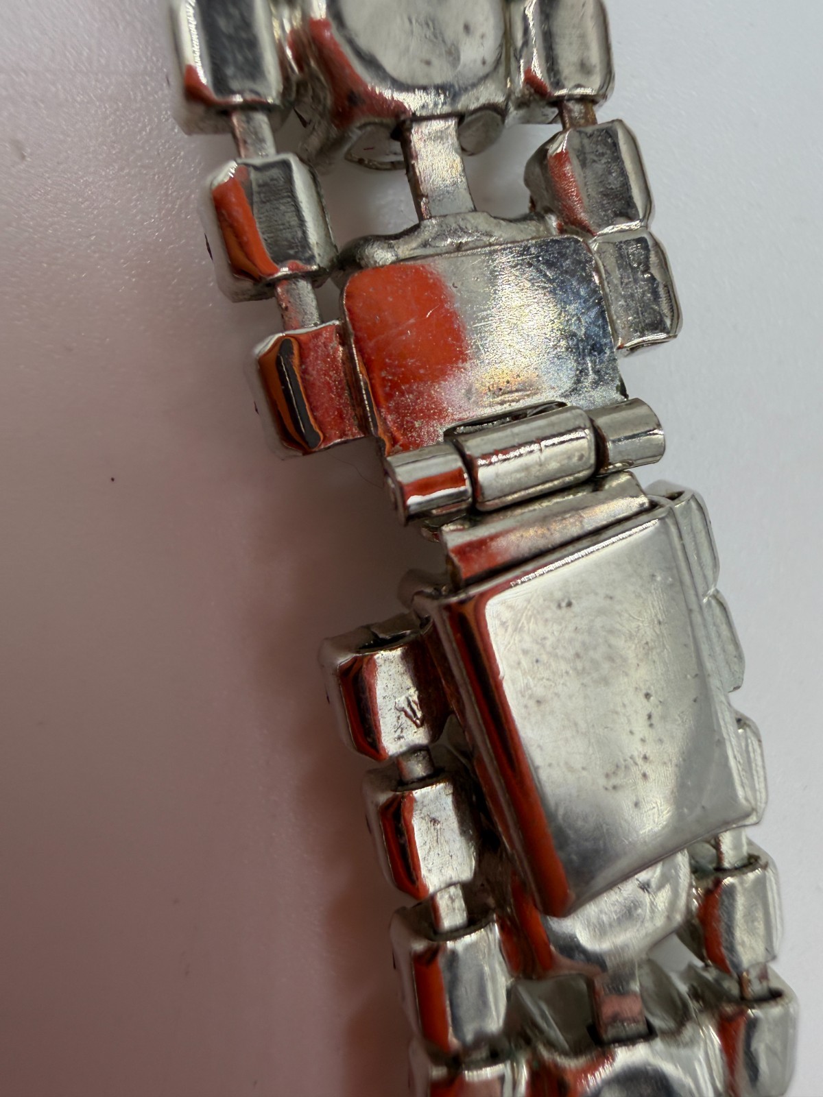 Vintage Jewelry Lot Rhinestone Clear Bracelet Necklace Not Matching 2 Piece