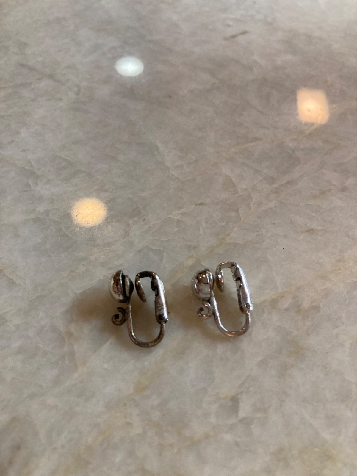 Vtg Sterling Silver Clip On Earrings Fine Jewelry