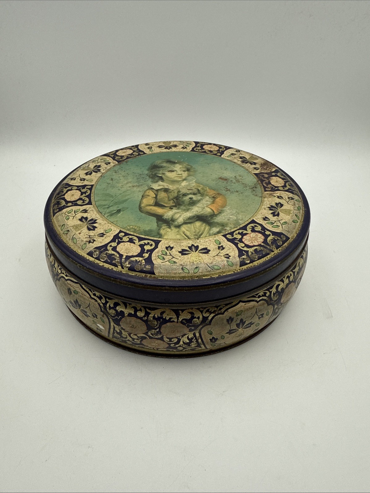 Vintage Tin Filled With Vintage Jewelry Necklaces, Earrings, Rings