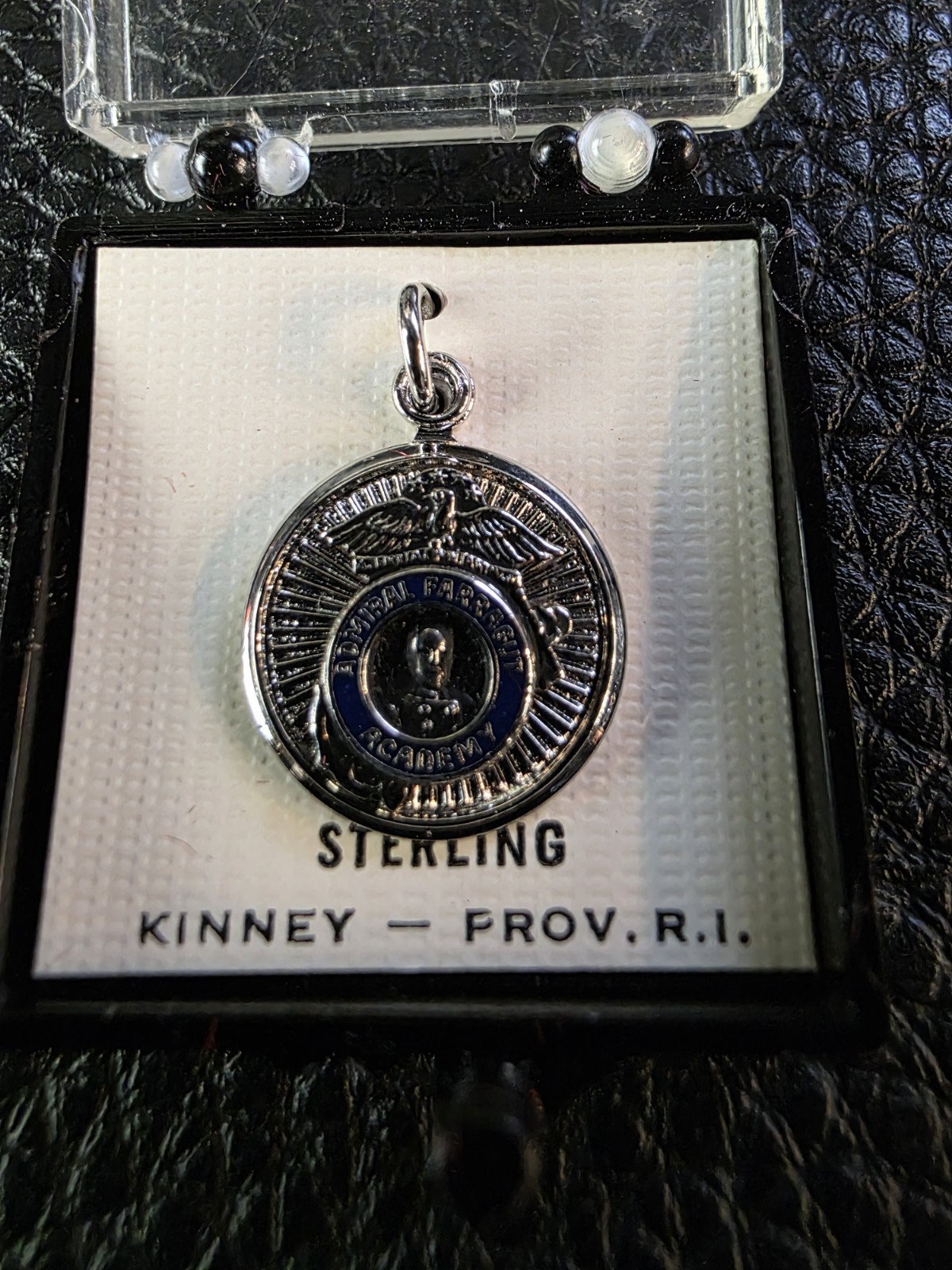 Vintage Sterling Silver Military Academy Charm Pendant Admiral Farragut Kinney