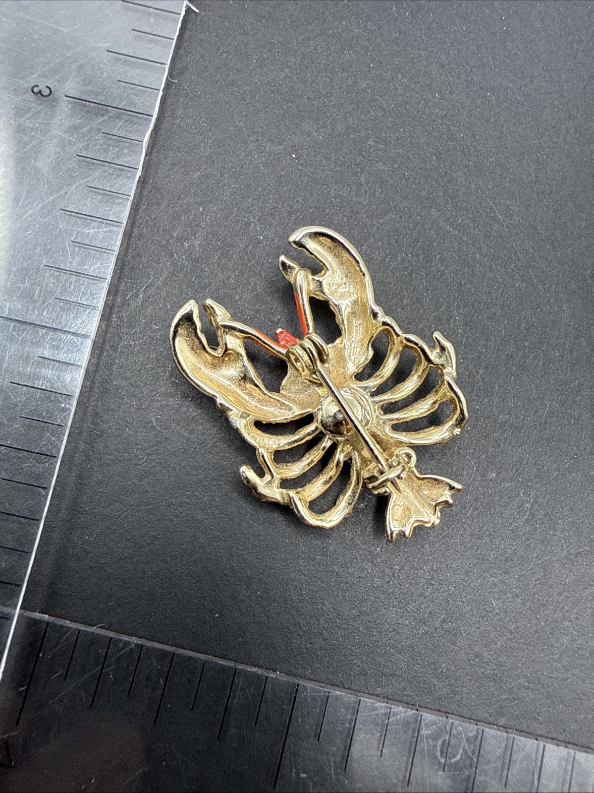 Vintage Lobster Brooch Pin B44a