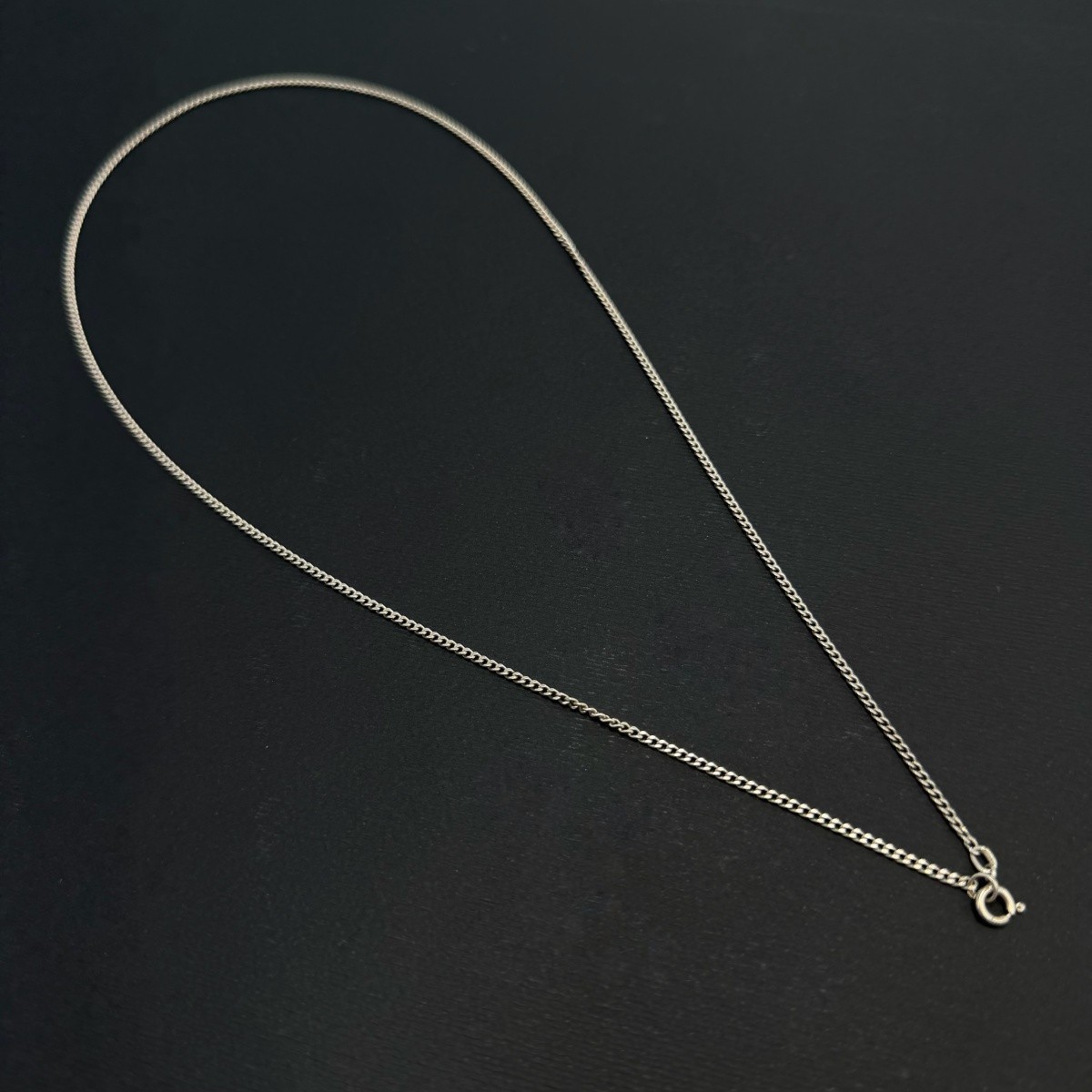 Vintage 925 Sterling Silver Necklace Unisex Jewelry Curb Chain 57 cm