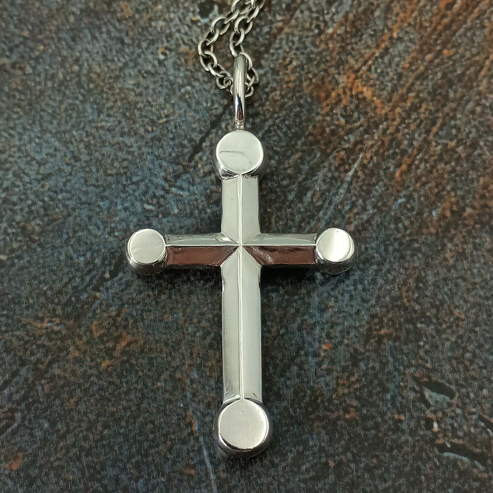 Georg Jensen Andreas Mikkelsen Cross Pendant Necklace 261B Silver 925 Vintage