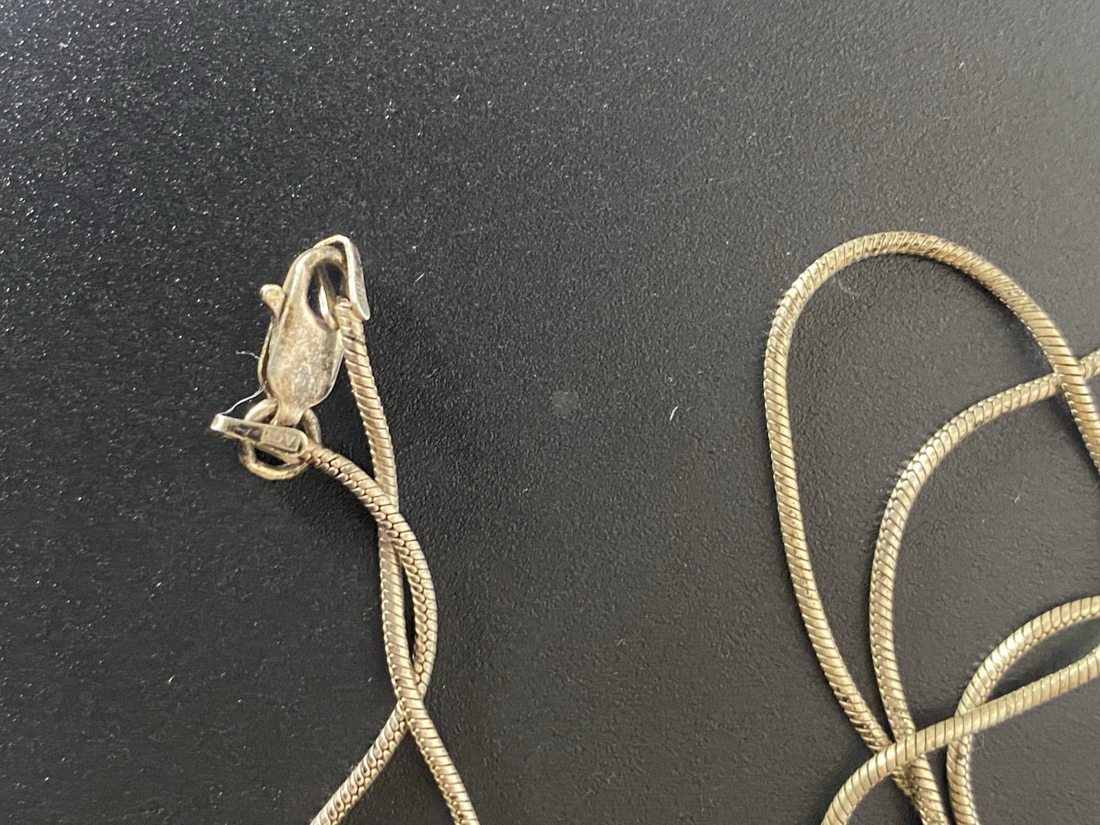 Vintage AGI Sterling Silver Snake Chain Necklace 925 Italy