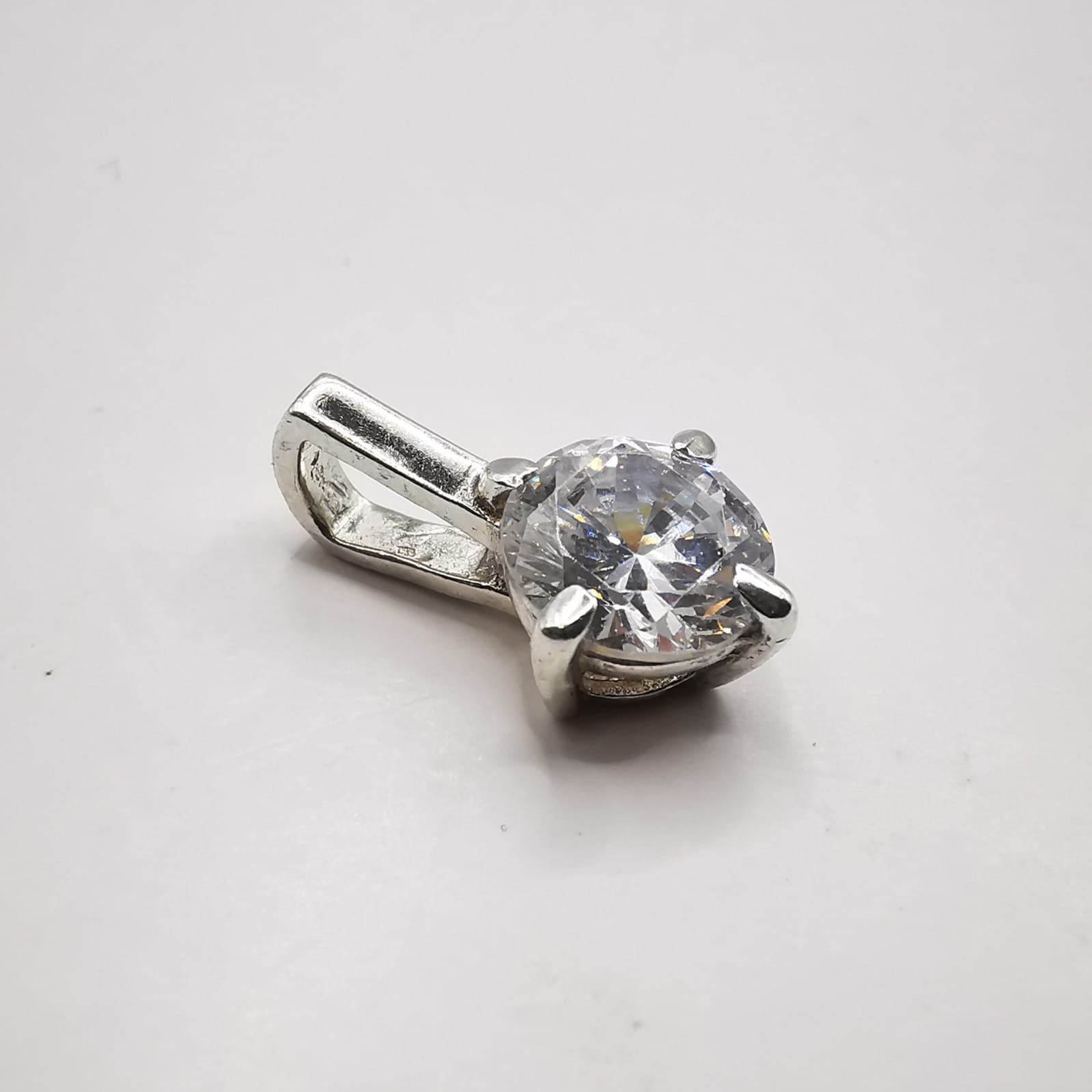 Vintage Elegant Pendant made of 925 silver,handmade, Zircon 1.74g