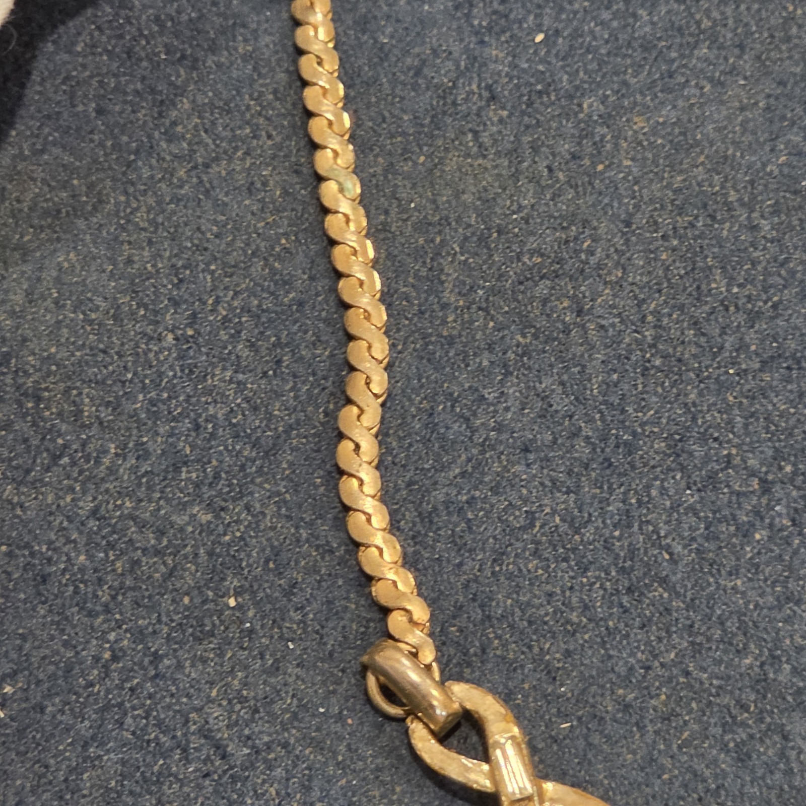 Vintage Gold Tone Clear Rhinestone Choker Necklace Ornate Square Baguette Stones