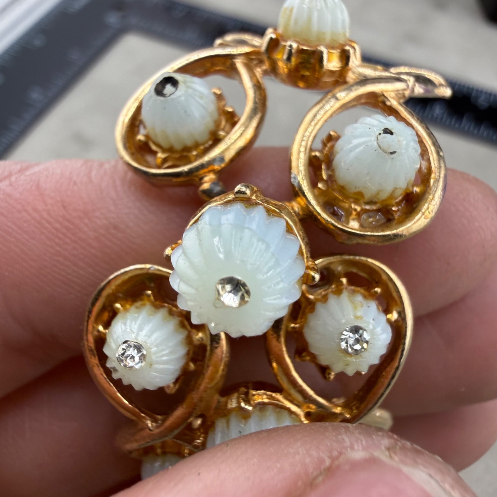 Vintage Florenza Bracelet Gold Tone Signed 7”
